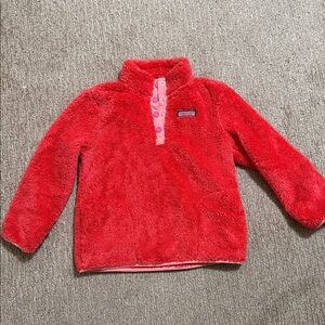 EUC girls vineyard vines teddy fleece snap pullover